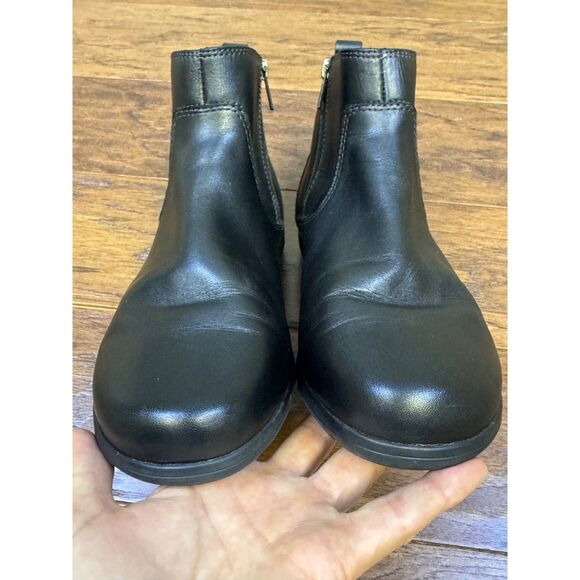 TAOS Select Black Leather Ankle Booties, Double Zip, Sz 10 - Picture 3 of 12